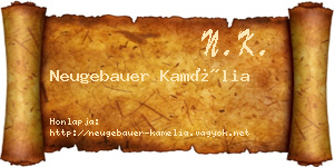 Neugebauer Kamélia névjegykártya